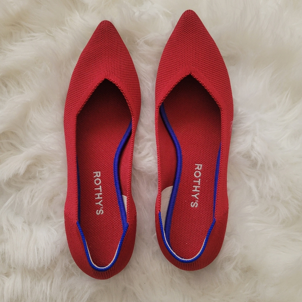Rothys The Point Shoes in Chilli Red